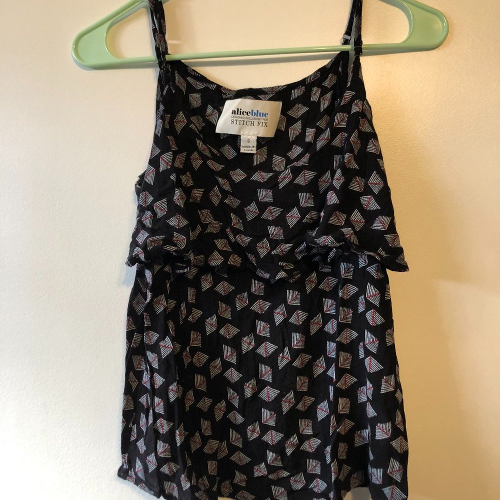 Black Patterned Tank